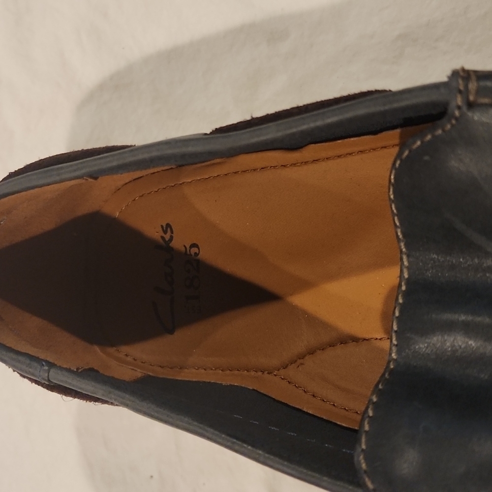 New! Clarks Gorwin Step, Navy Nubuck, size 12